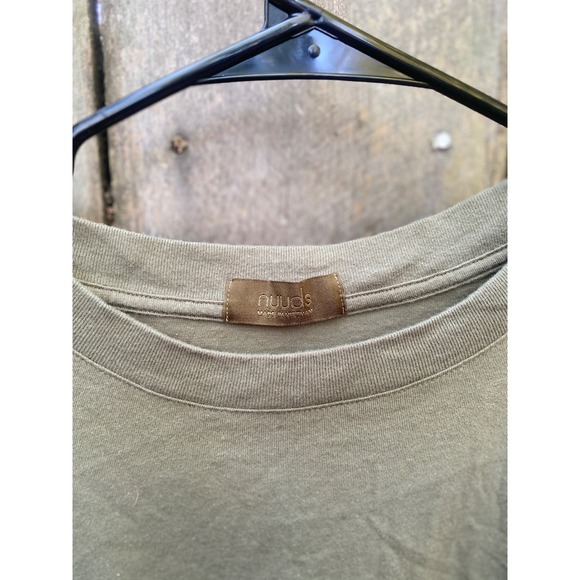 Nuuds Soft Cotton Everyday T-Shirt Bodysuit Size medium Olive Green - Picture 3 of 6